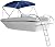 4 Step Boat Ladder, Stainless Steel Telescopic 4 Step Pontoon Boat Ladder, Extendable Dock Ladder for a Pontoon, Max. Load 900 Pound Capacity Marine Telescoping Ladder for Boat Yacht