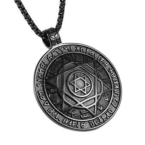 Buy HZMAN Talisman Seal Solomon Six-pointed Star 12 Constellation
