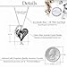 Austrian Crystal Heart Pendant Necklaces for Women Fashion 14K Gold Plated Dainty Necklace Hypoallergenic Jewelry (Black)