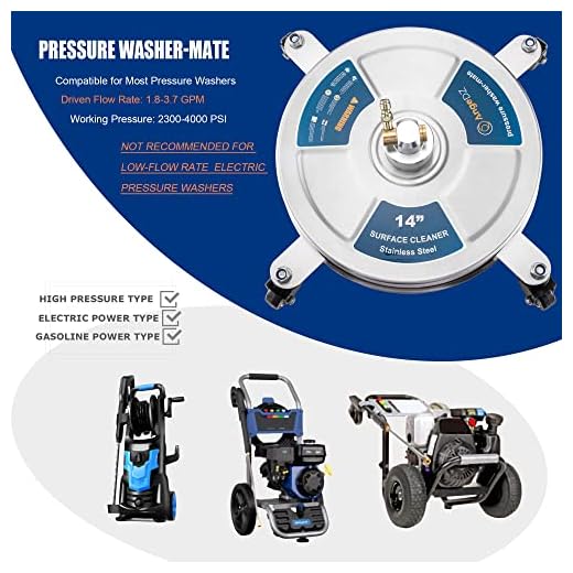 AngeDZ 14" Pressure Washer Surface Cleaner