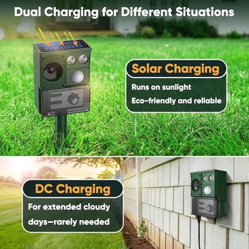 image for Vsyt Solar Ultrasonic Animal Repellent, Cat Repellent Outdoor, Squirre