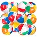 Kangaroo 12" Rainbow Beach Balls (12 Pack); Inflatable 12pc Beach Ball Pool Toys