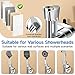 EBQOSK Shower Head Holder, Adjustable Shower Head Holder Suction for Wall - Removable Suction Cup Hooks for Shower Head, No Drill Tool-Free Installation, Holds up to 25Lbs, Handheld Shower Head Holder