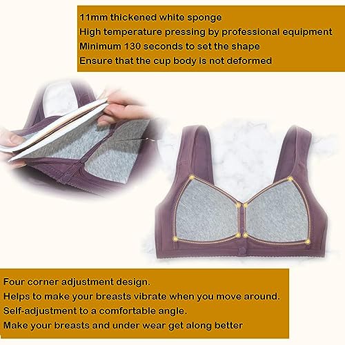 Objfoch Daisy Bra For Seniors, Front Snap Closure Bras, Front Snaps Daisy Bras For Older Women thumb #6