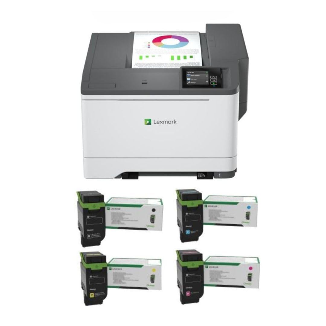 Lexmark CS531dw Color Laser Wireless Printer + 4 Toners Bundle Set