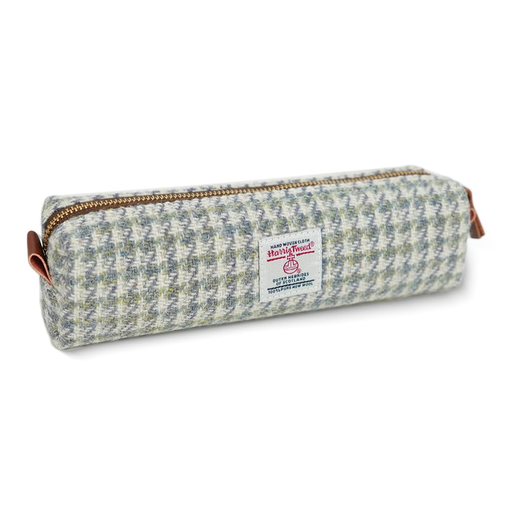 TAILORMAP Harris Tweed Pencil Case Pouch Large Capacity for Girls and Boys Simple Stationery Pouch - No.3728
