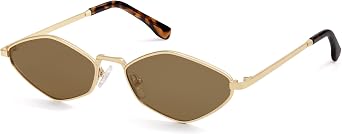 SOJOS Retro Polarized Sunglasses Womens Mens Vintage Narrow Irregular Shades UV400 SJ1233
