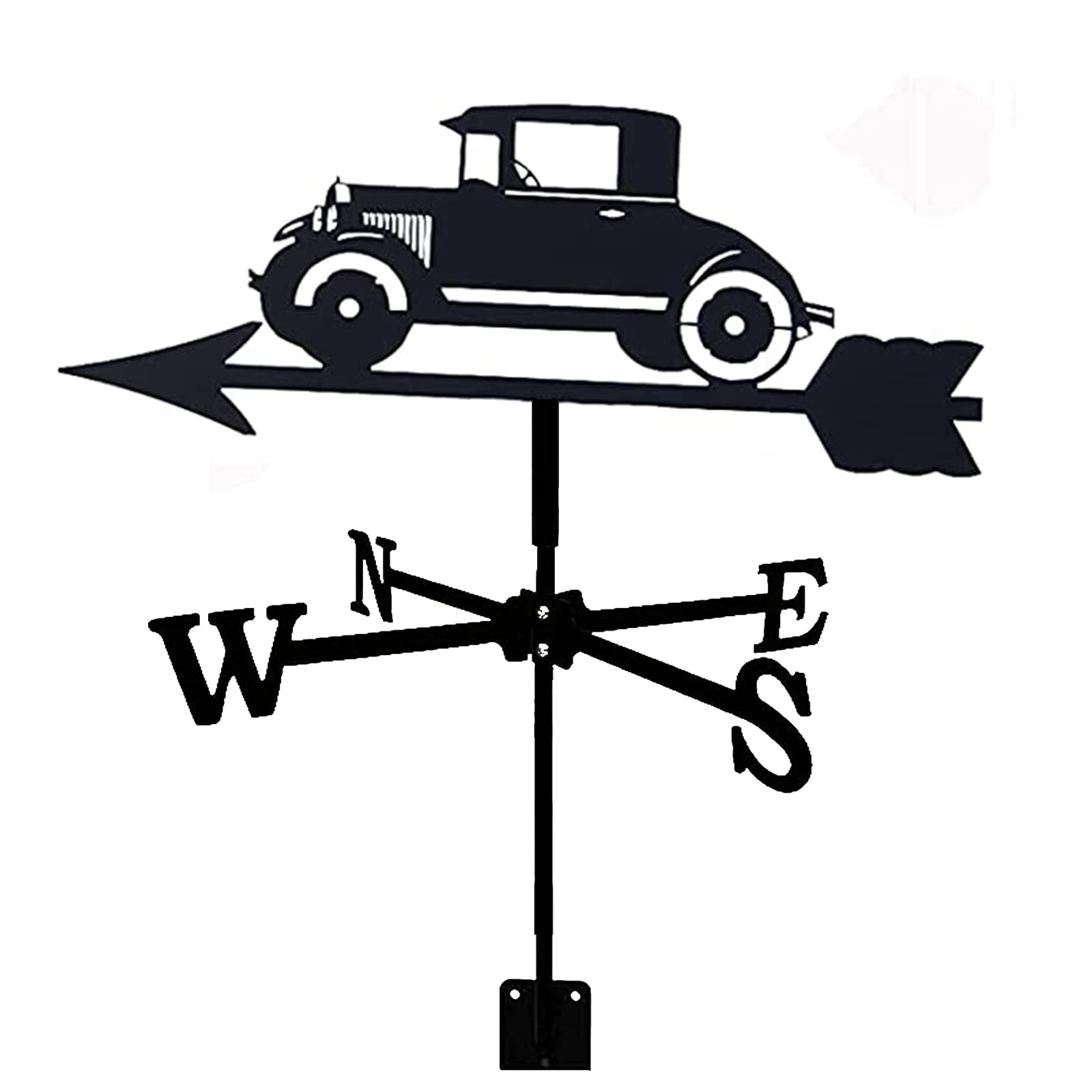 TAXXII Metal Outdoor courtyard weather vane wrought iron Iron Wind Vane Stainless Steel Yard Weather Direction Indicator weathercock Measuring Tool
