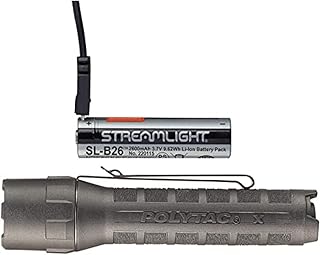 Streamlight 88613 PolyTac X 600 Lumen Multi-Fuel, Professional Tactical Flashlight, Black