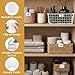16Pcs White Clip-On Basket Labels, 3.5x2.5 Inch Removable PVC Labels with Holders for Storage Bins, Pantry & Closet Organization, Removable Label Holders