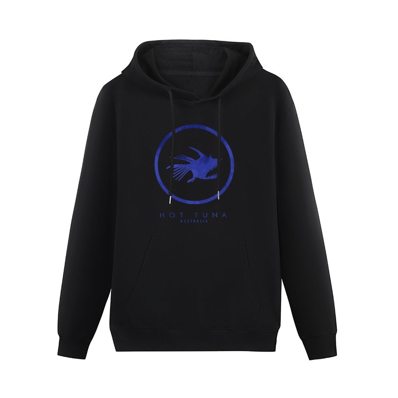Weixiu Hot Tuna Mens Crew Hooded Neck Hoodie Top Long Sleeve Hoody Sweatershirt Black XL