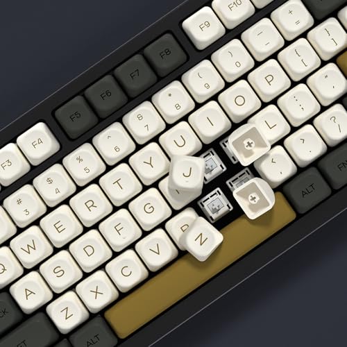 Image of KBDiy Glimmer Retro Keycaps 60 Percent,KOA Profile Dye-Sublimation PBT Custom Keyboard Keycap,142 Key Cap Set for Cherry Gateron MX Switches Mechanical Keyboards