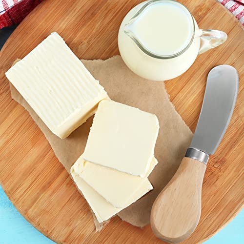 24 Pcs Little Cheese Spreader Knives 4.7 Inch Stainless Steel Butter Spreader Knives With Bamboo Handle Mini Butter Knives Small Cheese Knives For Charcuterie Board Cream Cheese Cake Condiment Knife #TOP5