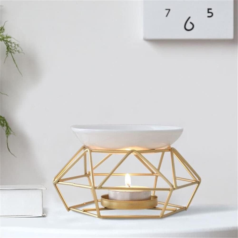 Aromatic Oil Burner Geometric Ceramic Essential Oil Candle Holder Wax Melt Burner Warmer Melter Fragrance for Home Offi