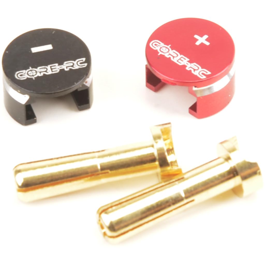 Core RC CR863 Low Pro Heat Sink Bullet Plug Grips - 4mm