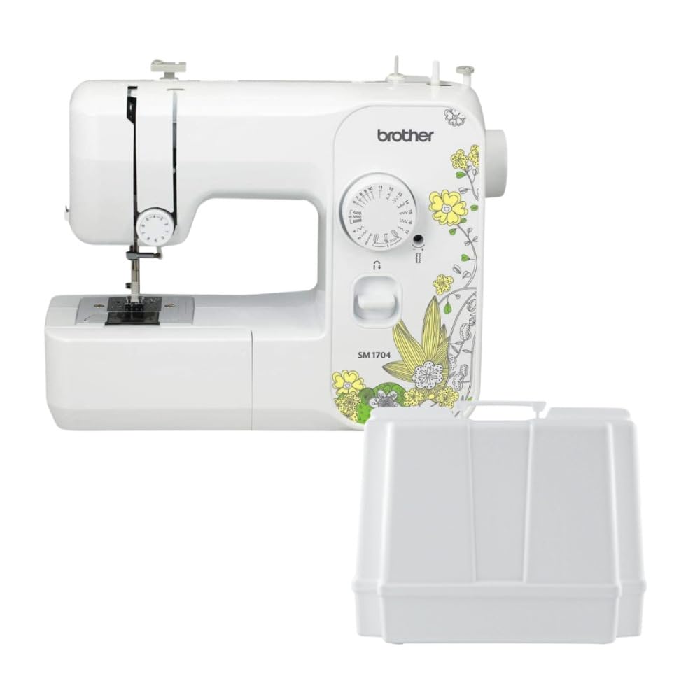 SM1704 17-Stitch Free Arm Sewing Machine and 5300A Hardcase for Carrying and Storage