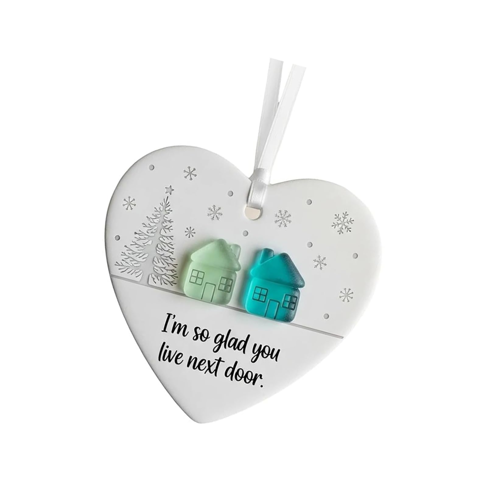 Xjdzineq Functional Acrylic Heart Shape Wall Hanging for Christmas Decorations Housewarming Parties Special Event Neighbor Gift Ornament