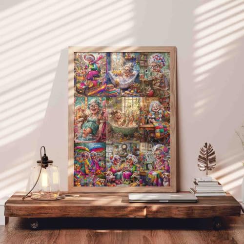 Lustige Oma Puzzle 1000 Teile für Erwachsene Geschenk – Ansicht 3