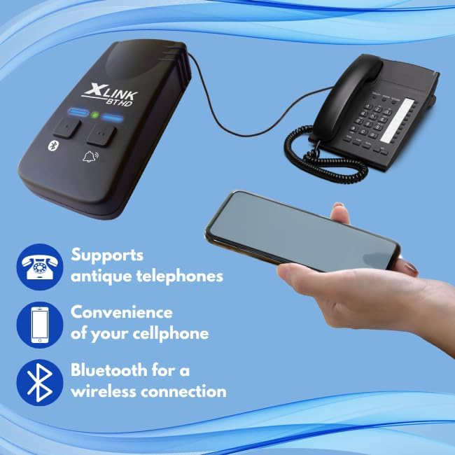 Miniatura 3 de Xtreme Technologies XLINK BT HD - Solo adaptador de teléfono celular Bluetooth de audio de alta definición a teléfono doméstico (un teléfono celular)
