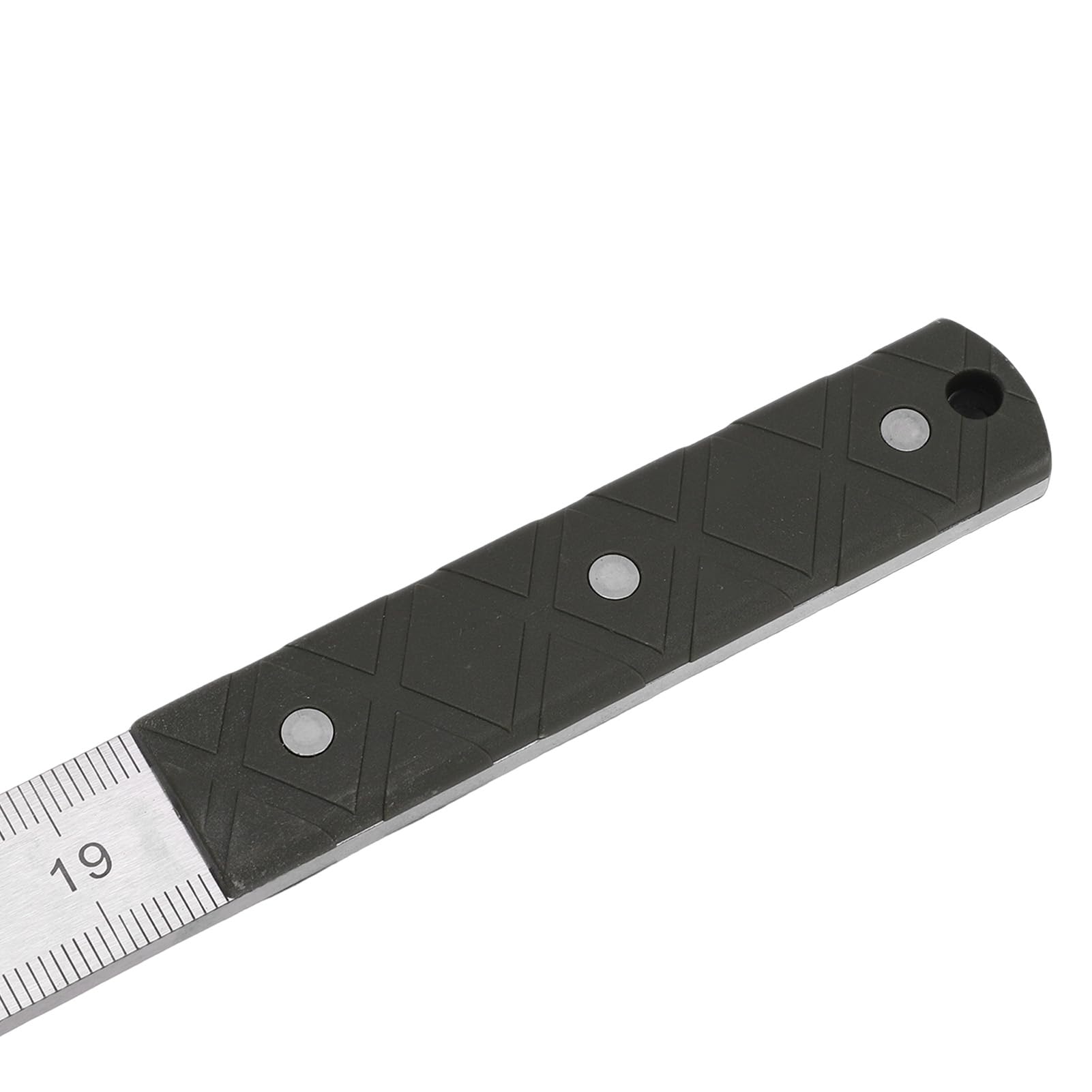 FILFEEL Righello in Acciaio Inossidabile da 0–49 Cm/0–19 Pollici Strumento di Misurazione in Pollici a Doppia Scala Metro in Acciaio Spesso 5 Mm per Falegnami Ingegneri Architetti Studenti