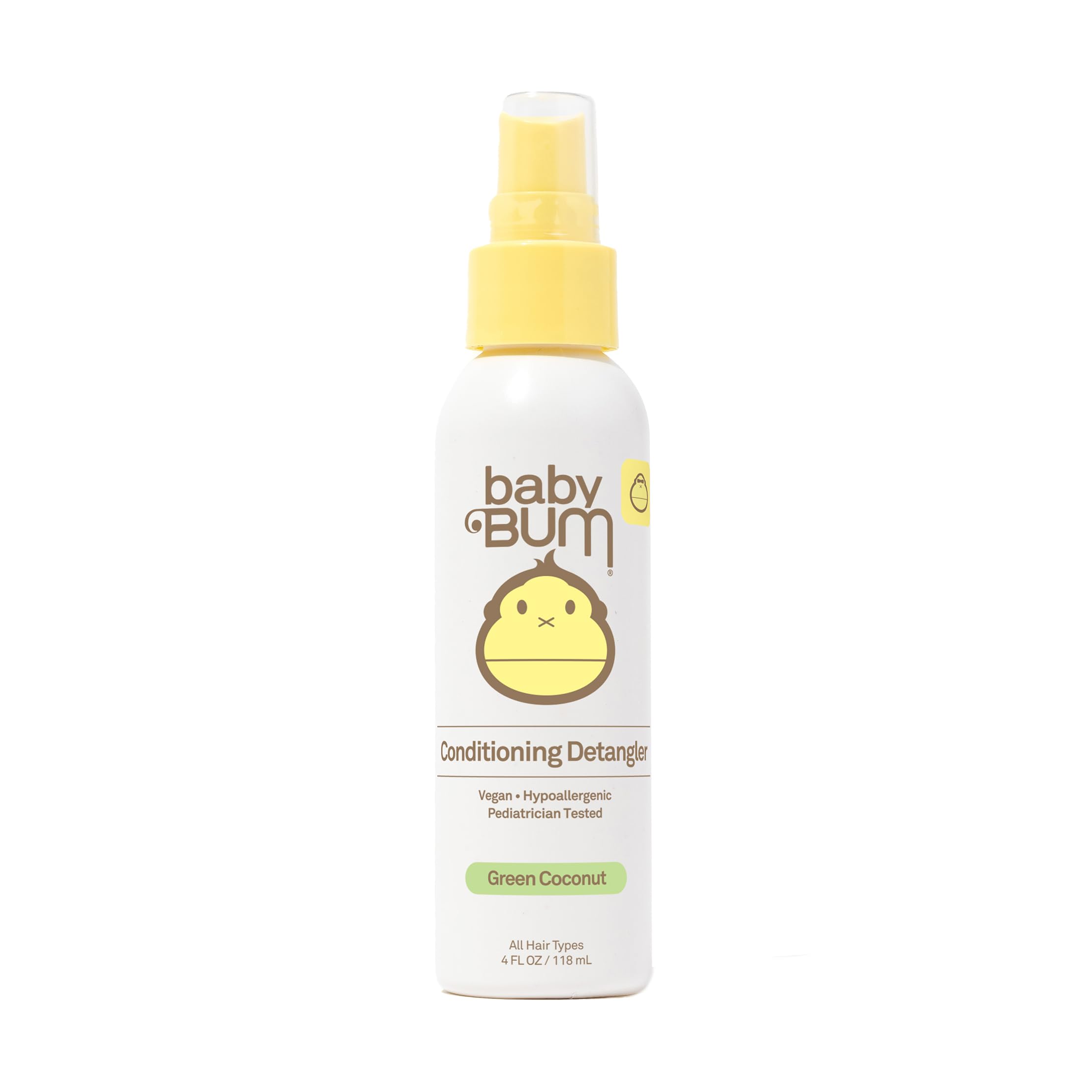 Sun BumBaby Conditioning Detangler Spray, Leave-In Conditioner Treatment With Soothing Coconut Oil, Natural Fragrance, Gluten Free And Vegan, Multi, 4 Fl Oz (Pack Of 1)
