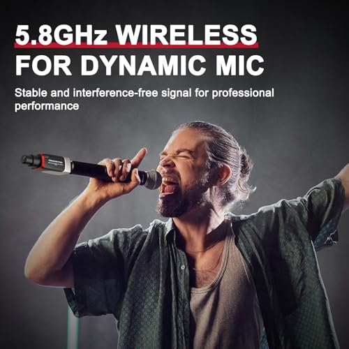 Sistema inalámbrico para micrófono Xvive U35 con maletín CU3 | 5,8 GHz, latencia baja de 5 ms, batería de 5 h, plug and play, transmisor y receptor XLR para micrófonos dinámicos miniatura 3