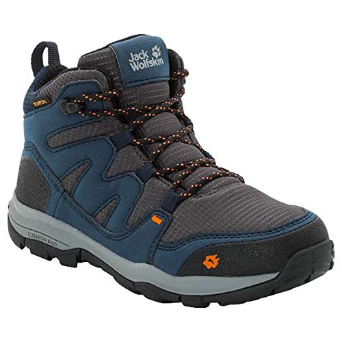 Jack Wolfskin Unisex-Child MTN Attack 3 Texapore MID Kid's Waterproof Hiking Boot, Night Blue, US Little Kid's 12 M US Little Kid