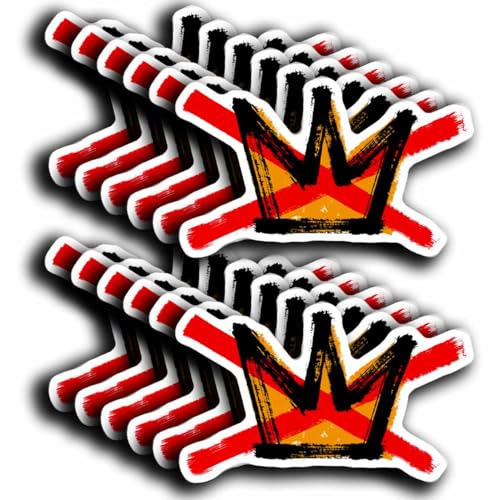 No Kings Crown Design Vinyl Sticker 2 Inch Multicolor 10 Pack