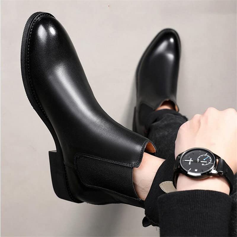 Men's Classic Retro Genuines Leather Chelseas Boots Men Fashion