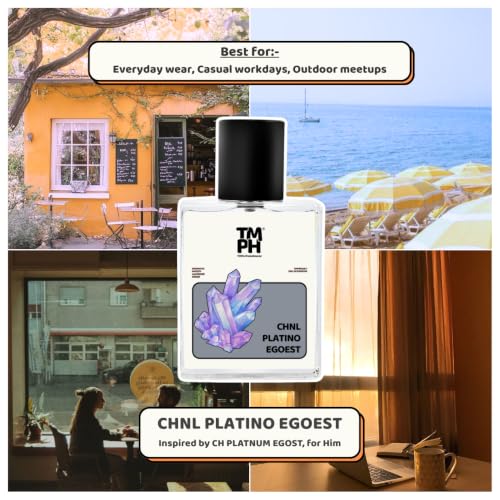 Image of TMPerfumehouse CHNL PLATINO EGOIST EDP for Men | Aromatic, Fresh Spicy & Long Lasting Perfume Spray | Aromatic, Woody & Lavender Fragrance | Luxury Gift for Him | TMPH | 50ml
