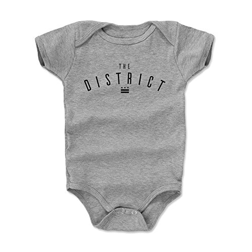 500 LEVEL Washington D.C. Baby Infant One Piece Bodysuit (3-6 Months, Heather Gray) - Washington D.C. The District