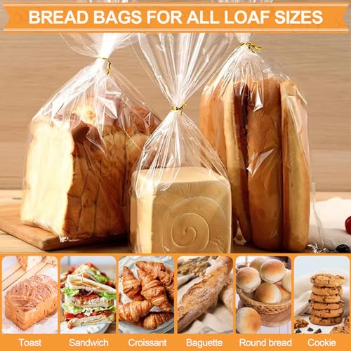 70 Pack Reusable Plastic Bread Bags