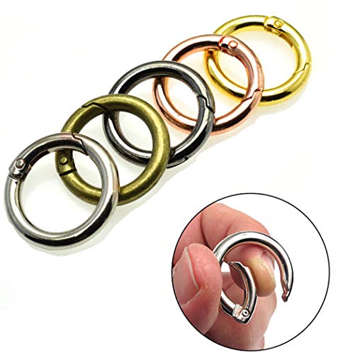 AYOMI Llavero con cierre de mosquetón, cierre de mosquetón, cierre de hebilla, resorte de gatillo, llavero con hebilla, anillo O para bolsos, bolsos