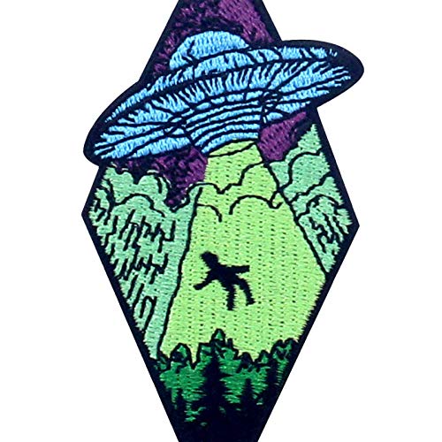 Beam Me Up X-File UFO Alien Patch Embroidered Applique Badge Iron On Sew On Emblem