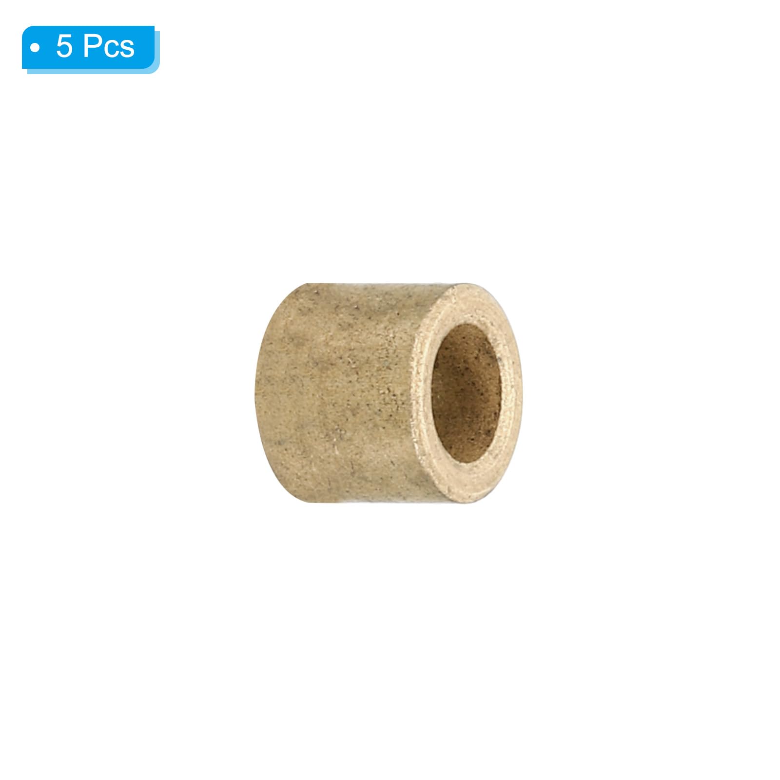 PATIKIL M5 Brass Spacers, 5 Pcs Metal Spacer Brass 5mm ID x 8mm OD x 8mm L Brass Spacers Screw Standoff for 1/5 Inch or M5 Screw - Image 3