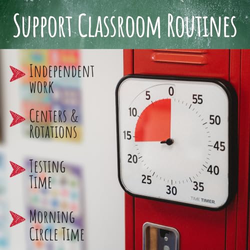 TIME TIMER 12 inch Visual Timer 60 Minute Kids Desk Countdown Clock with Dry Erase Activity Card, Also Magnetic for Classroom, Homeschooling Study Tool, Task Reminder, Home and Kitchen Timer - Image 5