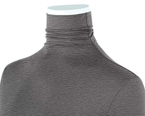 Image of AUHEGN Women's Long Sleeve Short Sleeve Lightweight Turtleneck Top Slim Fit Pullover T-Shirt (S-XXL)