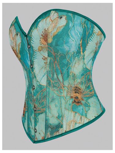SHENHE Women's Vintage Renaissance Overbust Corset Top Floral Lace Up Boned Bustier Bodyshaper3