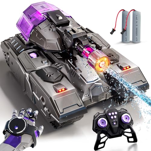 TOPMVP 2.4GHZ Remote Control Car Tank,RC Drift Tank with High Power Continuous Shooting Water,Large...