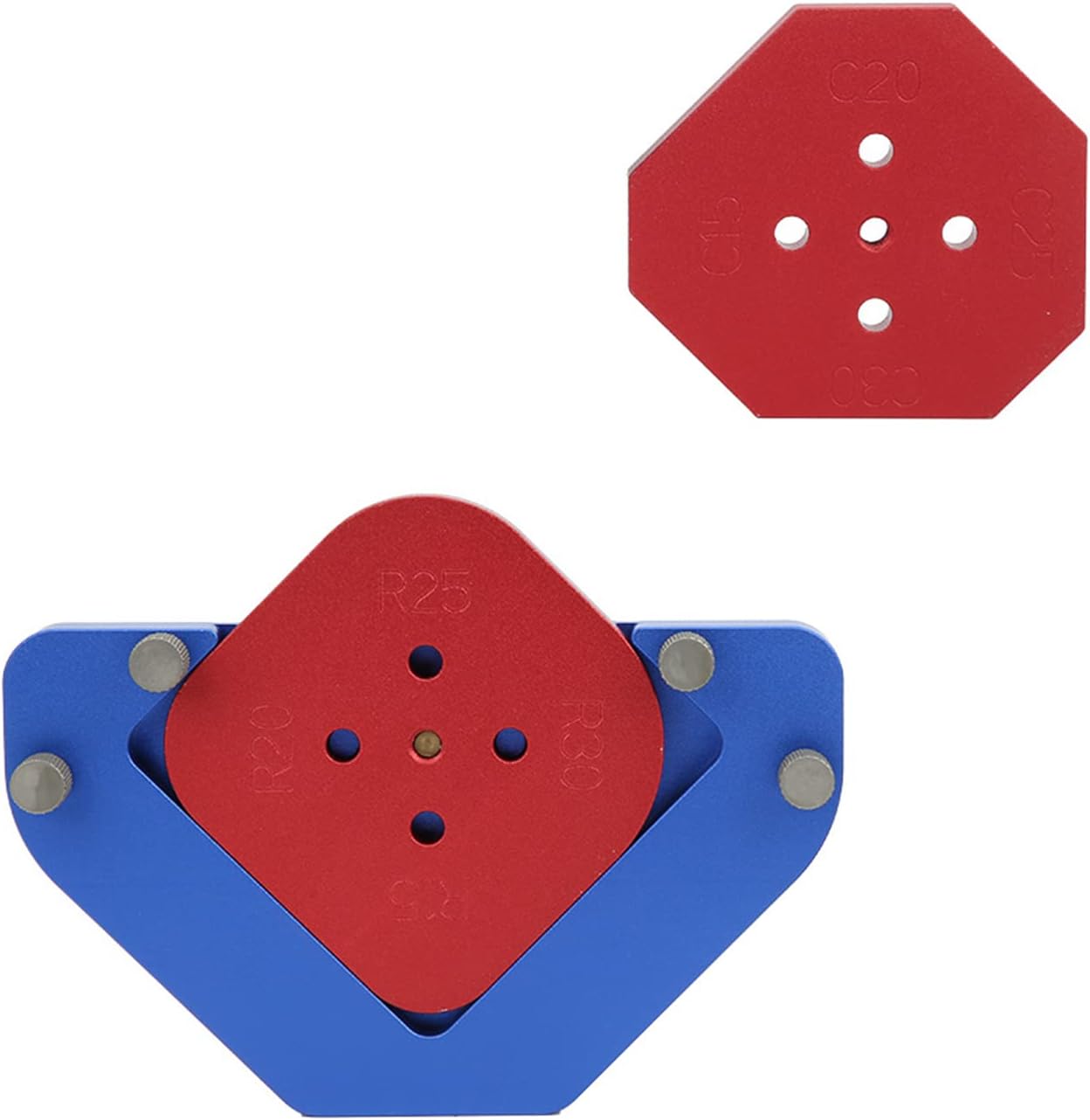 Aluminum Alloy Router Template, Round Arc Positioning Template with Angle Template, Woodworking Tool for Woodworking Router Guide