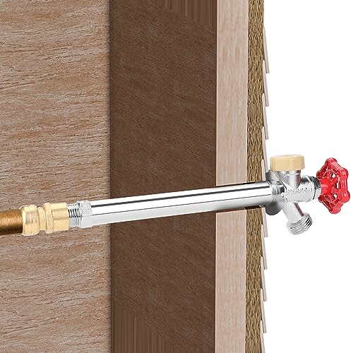 Hromee HR4133 12 Inch Frost Free Sillcock, 1/2 Inch Push-To-Connect X 3/4 Inch Mht X 12 Inch Brass Anti-Siphon Frost Free Sillcock Valve Lead-Free thumb #5