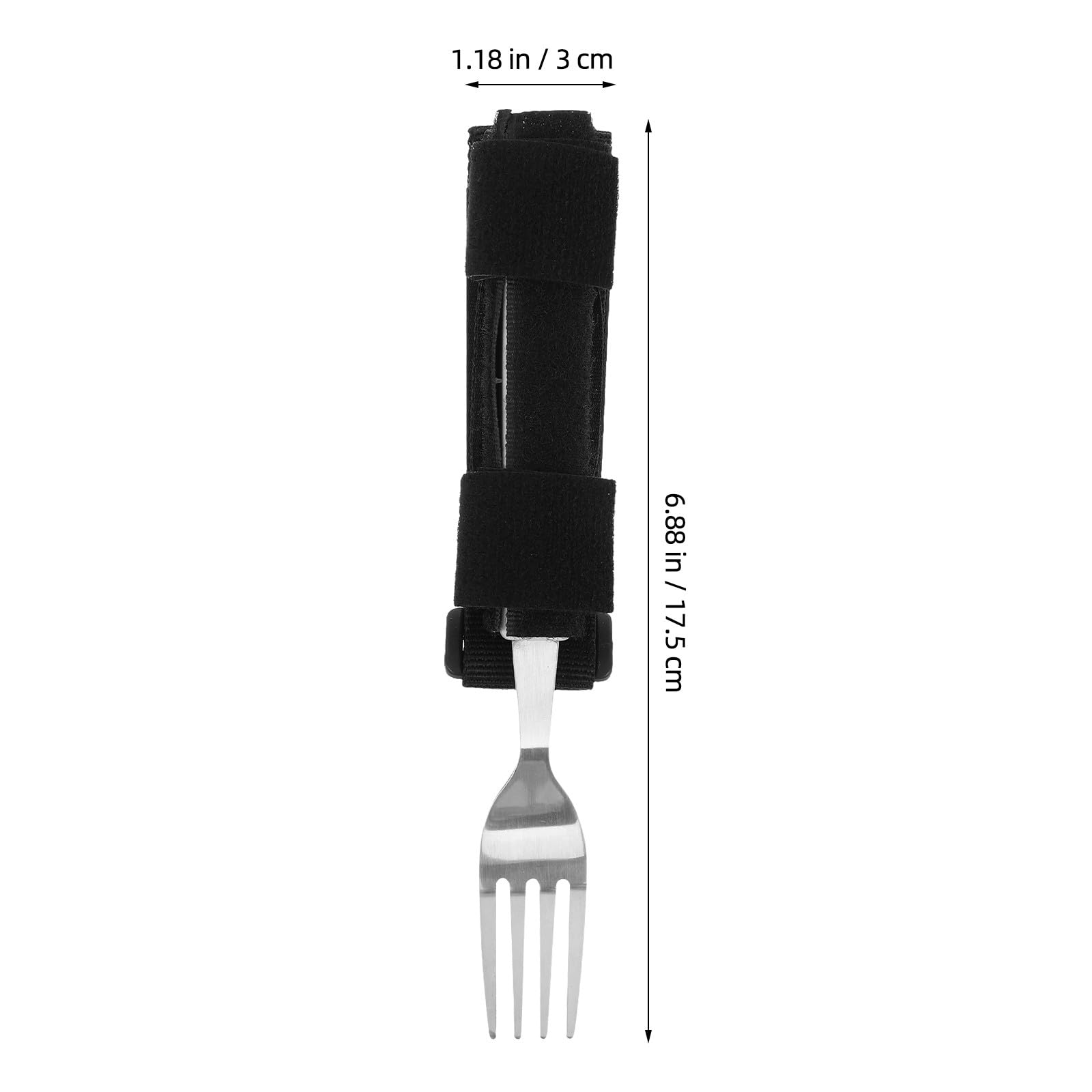 2 piezas de soporte universal adaptable para tenedores de mano, para personas mayores con discapacidades, con correas de agarre para cubiertos.