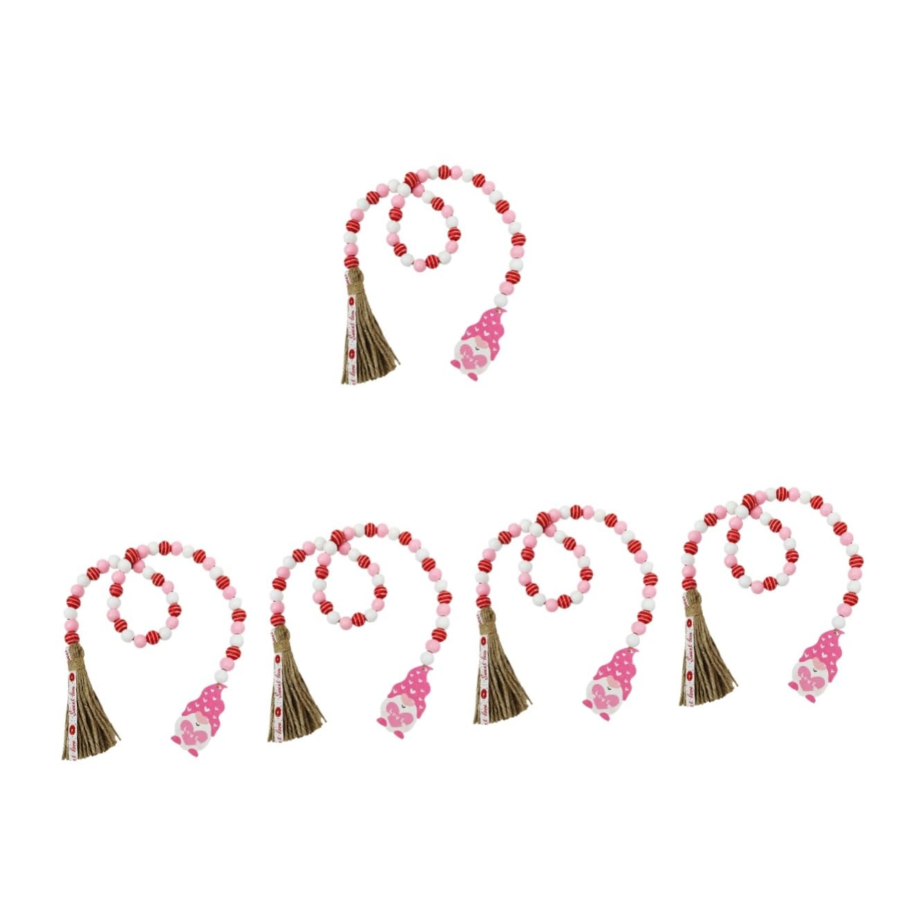 IMIKEYA 5stücke Tassel Bead String Mit Holzperlen Für Valentinstag Romantische Dekoration Für Zuhause Garten Und Rustikaler Für Vielseitig Einsetzbar