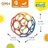 Bright Starts Oball Easy Grasp Classic Ball BPA-Free Infant Toy in Red, Yellow, Green, Blue, Age Newborn and up, 4 Inches