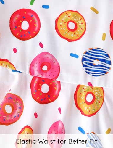 PATPAT Girls Short Sleeve Dresses Skater Twirly Stretch A-line Toddler Casual Swing Dress4