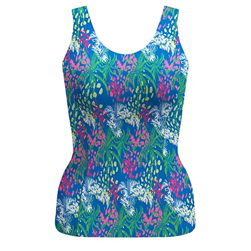 Women's Chlorine Resistant Princess Seam Tankini Swimwear Top