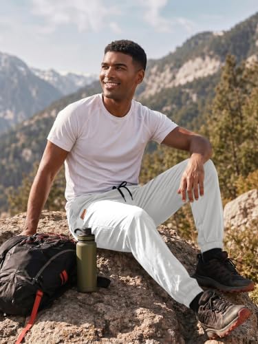 Image of JMIERR Mens Cotton Stretch Joggers Casual Twill Athletic Track Pants