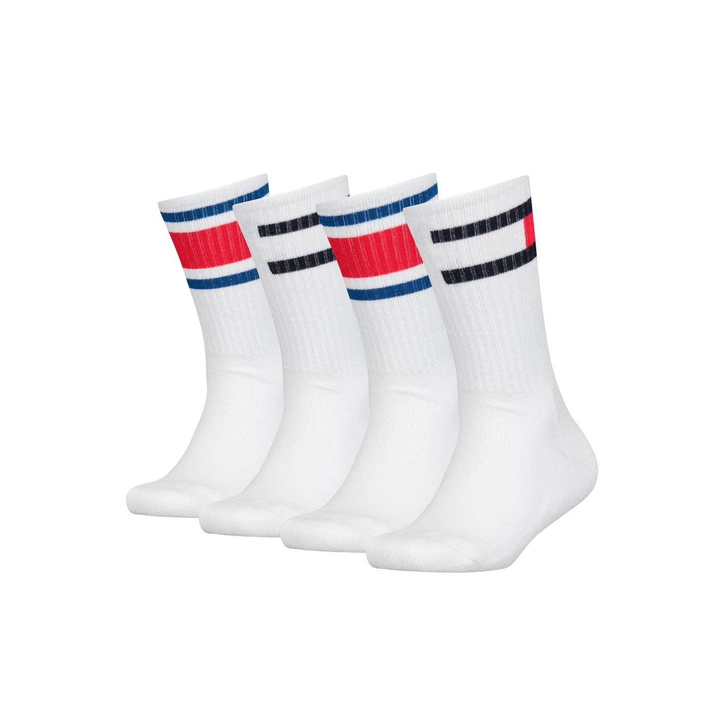 Tommy Hilfiger White 6-Pack Flag Embroidery Socks