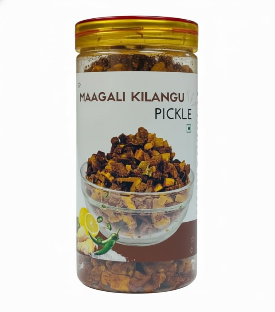 Mahali/Maagali Kizhangu Pickle | Spicy & Tangy South Indian Root Pickle | 200g | Traditional Tamil Urugai | Homemade Style | No Preservatives | Perfect with Curd Rice