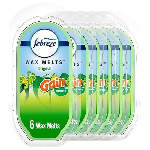 Febreze Wax Melts, Wax Melt Warmer Cubes, Wax Warmer Cubes, Gain Original Scent, 6 packs, 6 cubes each, Air Freshener